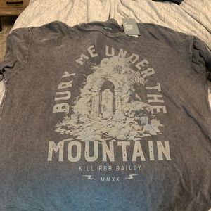 Burn me under the mountain flag nor fail t-shirt xtra large